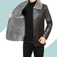 Men's Fur and Velvet Thick Coat Middle-aged Men's Winter Dad Outfit
