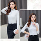 Autumn and Winter Plus Velvet Thick Lace Shirt Warm Bottoming Shirt T-shirt Long-sleeved Shirt Top