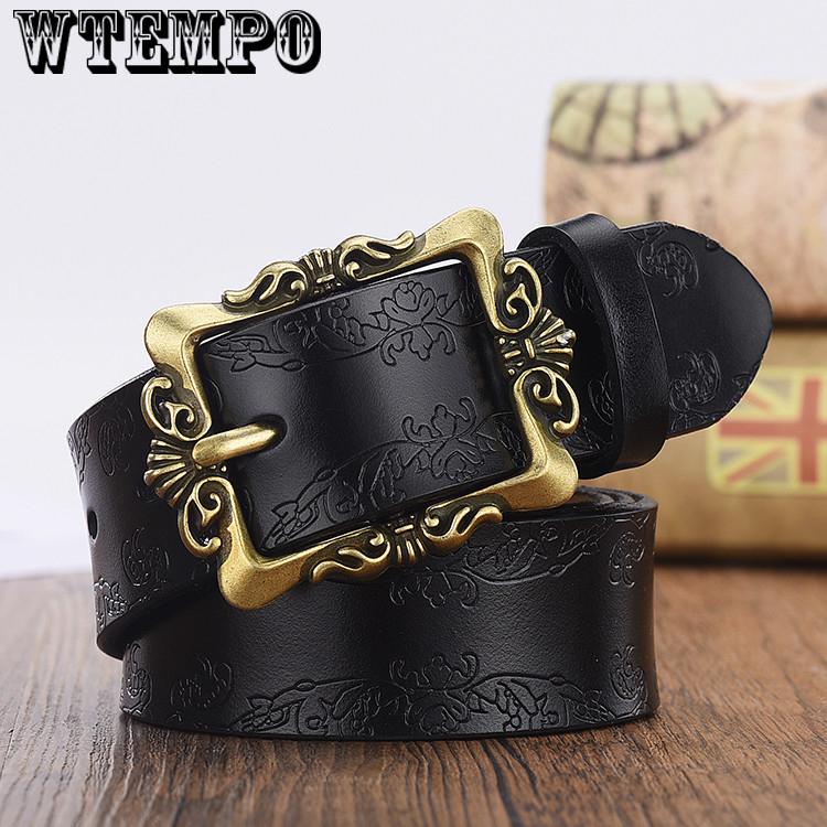 High Quality Luxury Women belt leather female waist strap top pin buckle belts waistband