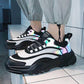 Plus Size39-44 Men Low-top Sneakers Luminous Running Basketball Shoes Breathable Lightweight Non-slip Sock Shoes Wear-resistant Deodorant Skate Shoes
