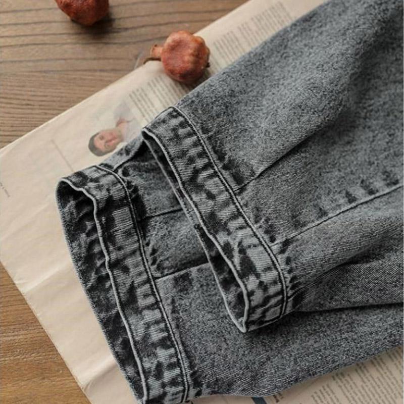 Women's High Waist Jeans Straight Loose and Thin Spring and Autumn Harem Trousers