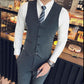 Business Casual Jacket Pants Vest Inch Shirt Four-piece Suit Slim Suit Groom Handsome Wedding Dress Male Fashion Solid Color Suit