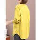 Spring and Autumn Cotton Loose Large Size Casual Solid Color Round Neck Bottoming Shirt Women's Long-sleeved T-shirt