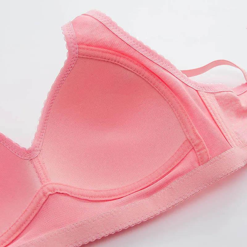 Sexy Lingerie Women's Pure Cotton No Steel Ring Bra Gather Adjustable Thin Section Light Weight Top Support Shaping Breathable Ladies Bra