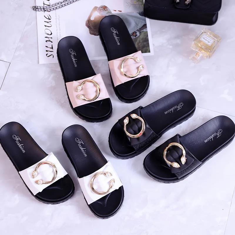 Summer Women's Slippers Outer Slippers Non-slip Bathroom Slippers Thick-soled Indoor and Outdoor Slippers Sandals and Slippers