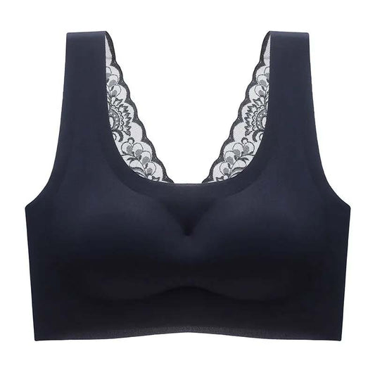 Seamless Beautiful Back Bra Sports Underwear Women's Vest Bra Gather No Steel Ring Breathable Thin Section Breast-receiving Bra