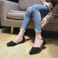 Flat Shallow Shallow Shoes Women Low-heeled Tassel Pointed Toe Shoes Low-heeled Ladies Casual Shoes Work Professional Shoes
