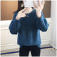 Spring and Autumn Loose Round Neck Sweater Fashion Knit Casual Bottoming Shirt Pure Color Simple Female Top
