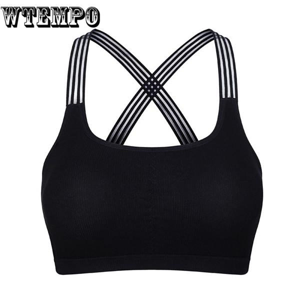 Sexy Bralette Sport Bra Women Fitness Cross Backless Yoga Bra Patchwork Gym Running Tank Crop Tops