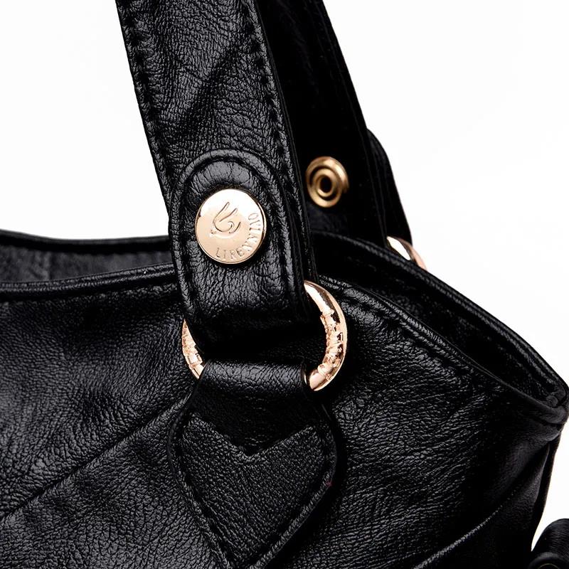 Women Handbag Casual Female Crossbody Bags Soft Surface Genuine Leather Cowhide High Capacity 4 Colors