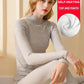 Self-heating Thermal Underwear Women Thickened Plus Velvet Autumn Clothes Long Trousers High-neck Winter Warm Suit