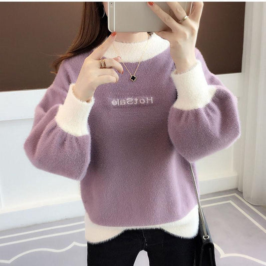 Autumn and Winter Thick Sweater European and American Style Jacket Loose Casual Young Women's Top
