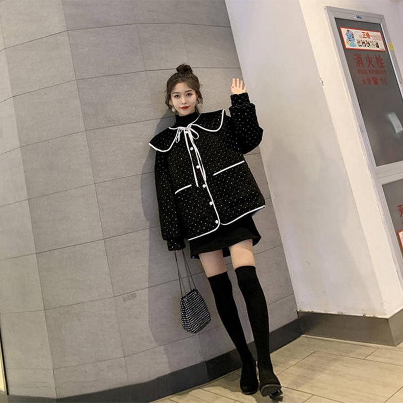 Pofulove flared sleeves lace shirt female long sleeve slim shirt Elegant cute sweater women