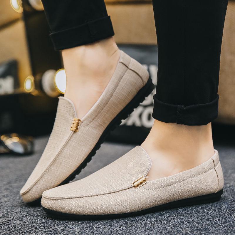 Canvas shoes Peas shoes men's casual shoes trend one pedal lazy shoes wild men's shoes breathable