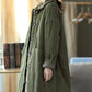 Winter Thick Corduroy Long Coat Mid-length Large Size Warm Jacket Ladies Corduroy Windbreaker Large Size Corduroy Handmade Trench Coat