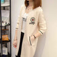 Spring and Autumn Loose Casual Sweater Mid-length Knitted Cardigan Jacket Women Fashion Simple Women's Jacket