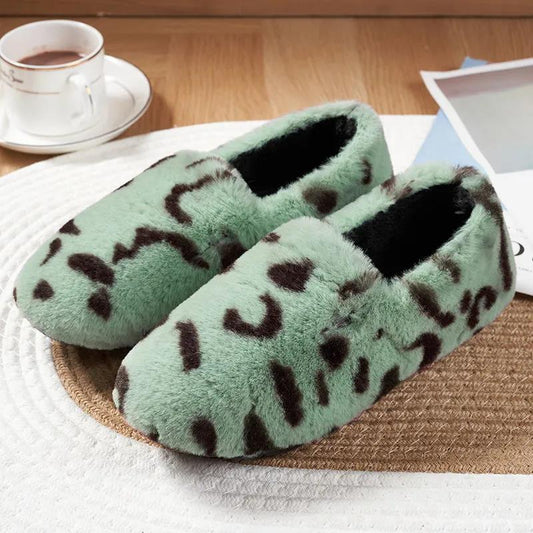 Autumn and Winter Cotton Slippers Velvet Thickening Home Indoor Rabbit Fur Cotton Shoes Casual Comfortable Fur Cotton Shoes