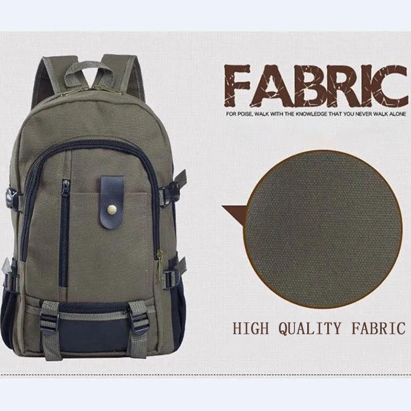 Canvas Backpack Men's Simple Large-capacity School Bag Fashion Trend Korean Student Backpack