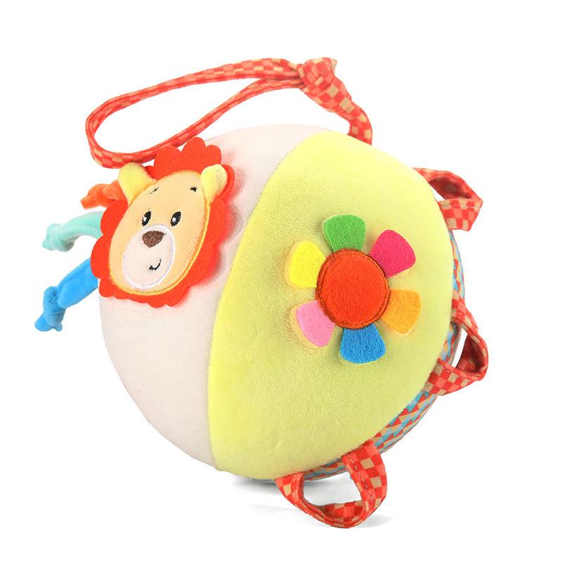 Lovely Baby Hand Ball Soft Ring Ball Bell Can Sound Plush Toy Cute Little Plush Ball Toy