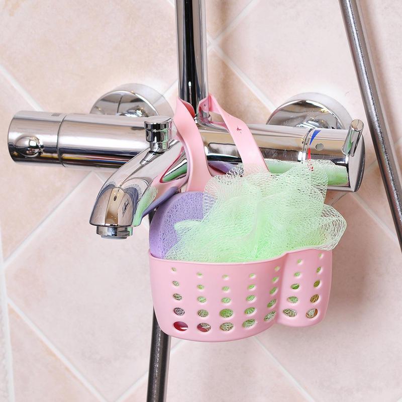 Kitchen Sink Accessories Portable Hanging Drain Basket Bag Dish Cloth Sponge Storage Shelf Sink Holder Soap Bathroom Organizer Tools Adjustable Snap
