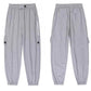 Summer New Style Ice Silk Quick-drying Sports Pants Women Loose and Versatile Nine-point Straight Beamed Casual Pants