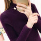 Thickening Non-shedding Autumn and Winter Bottoming Shirt Half High Neck Long-sleeved Knit Sweater Slim Pullover