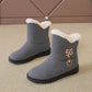 Women's Boots 2021 Winter Plush Nubuck Leather Sleeve Fashion Wedge Heel Faux Plush Warm Comfortable