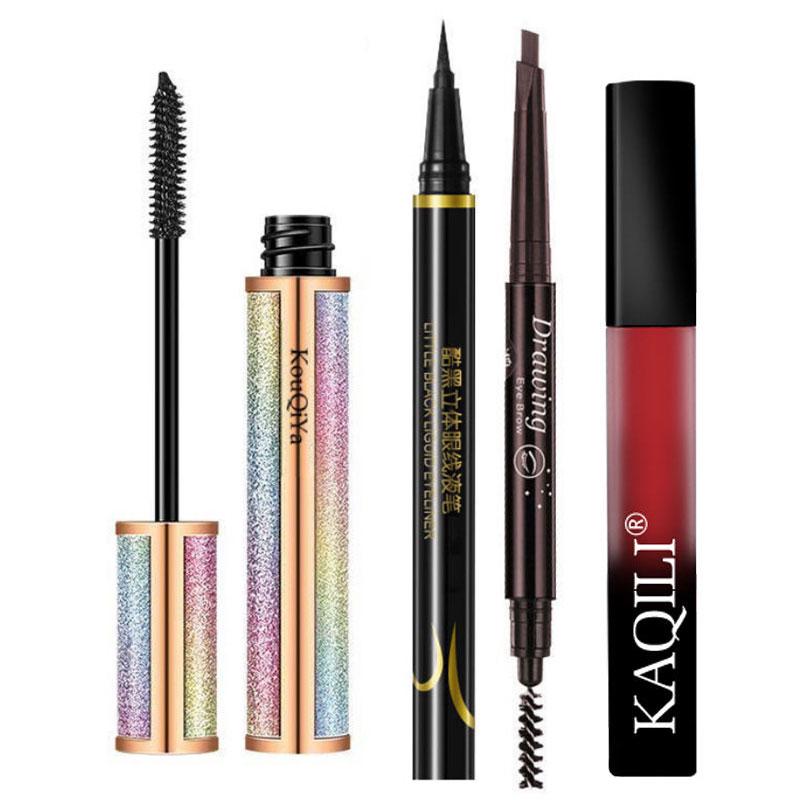 Ultra-fine brush mascara does not fade Slender curling thick long eye shadow eyebrow pencil mascara