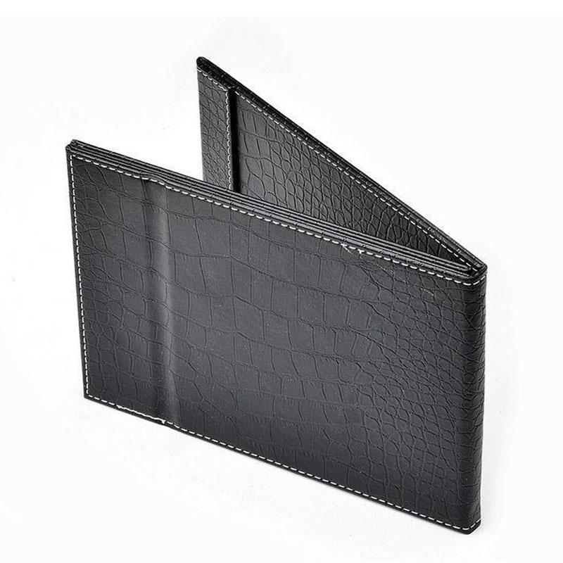 Crocodile Pattern Ladies Leather Folding Mirror Desktop Creative Portable Makeup Mirror HD Travel Out Household Essentials