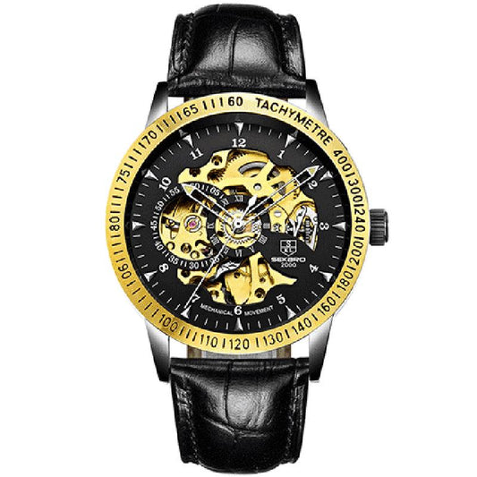 Men's Machinery Nightlight Business Hollow-out Watchband High-grade Waterproof Sports Watch