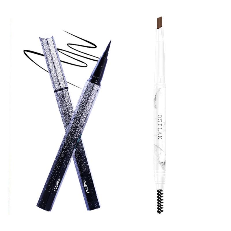 Starry Eyeliner Waterproof and Sweatproof Non-staining student eye shadow eyebrow pencil mascara