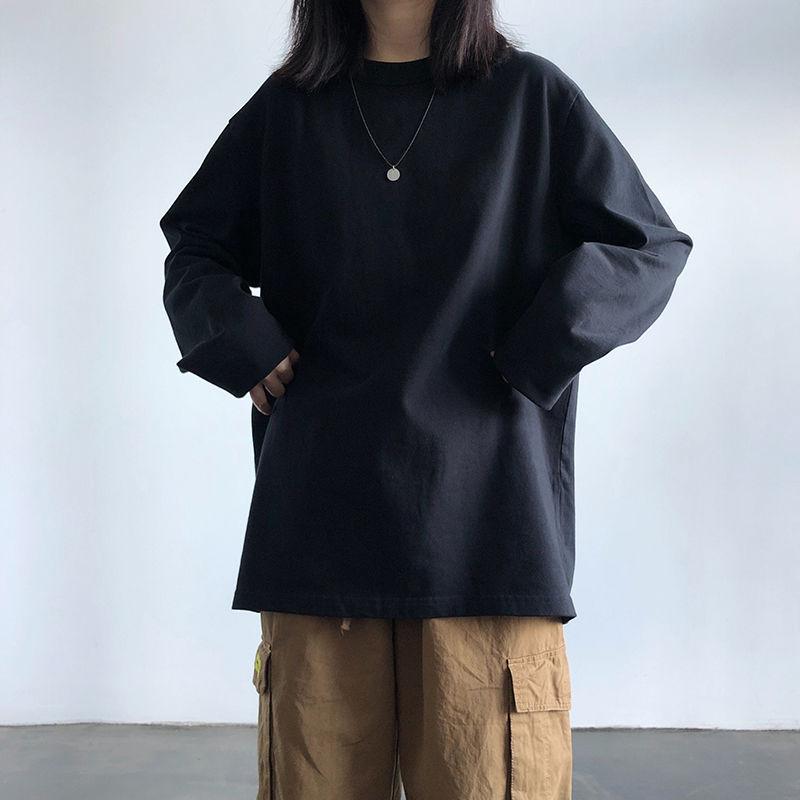 Fall Loose O-Neck T Shirt Elegant Femme  Summer Women Casual Long Sleeve Tops Pullovers
