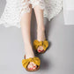 Women's Sandals and Slippers Summer Bows Outer Wear Beach Shoes Flat-bottomed Home Shoes Pregnant Women's Slippers Casual Shoes