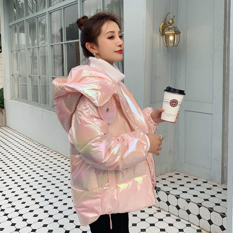 Cotton Padded Clothes Women's New Bright Leather Cotton Padded Clothes Women's Short Wash Free Bread Clothes Loose Winter Cotton Padded Jacket