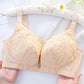 40-44CD Thin Sexy Lace Breathable Skin-Friendly No Steel Ring Bra Gathered Anti-sagging Receiving Secondary Breast Ladies Underwear Bra