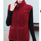 Coral Fleece Warm Outer Wear Women's Vest Double-sided Fleece Vest Stand-up Collar Zipper Sleeveless Jacket Women's Warm Vest