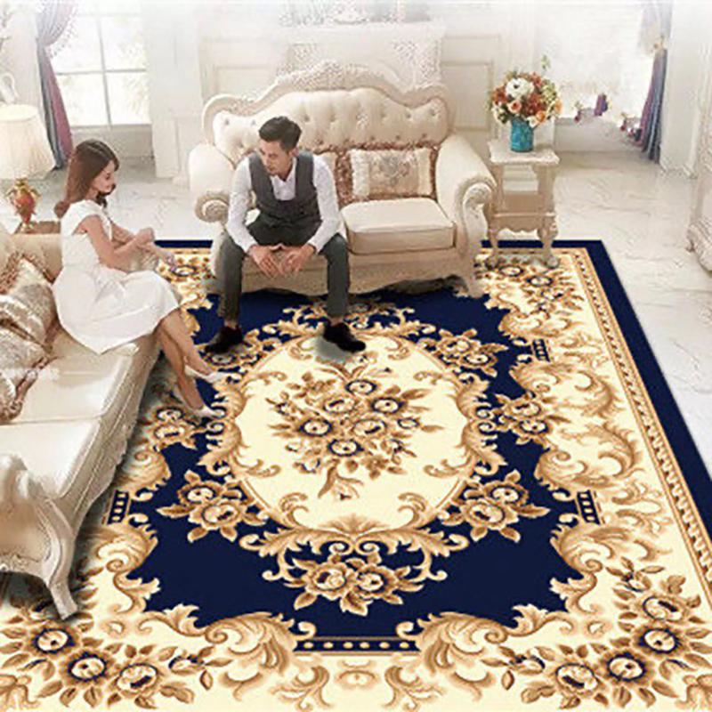 European Style Carpet Living Room Carpet Non-slip Household Carpet Bedroom Bedside Luxury Washable Carpet
