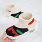 Girls' Casual Sneakers Spring and Autumn Models Korean Princess Shoes Big Children's Knitted Non-slip Children's Shoes