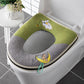 Universal toilet seat washable plus velvet zipper style thickened knitted seat toilet cover with handle