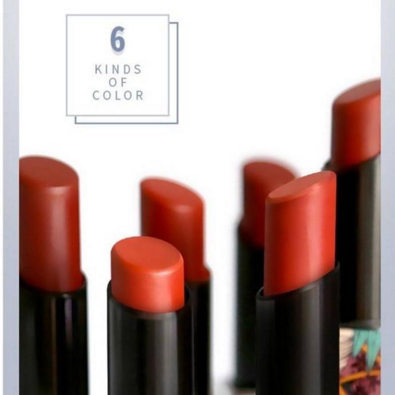 Sexy Matte Lipstick Makeup 6 Color Nude Long Lasting Pigment Waterproof Nutritious Velvet Lips Stick