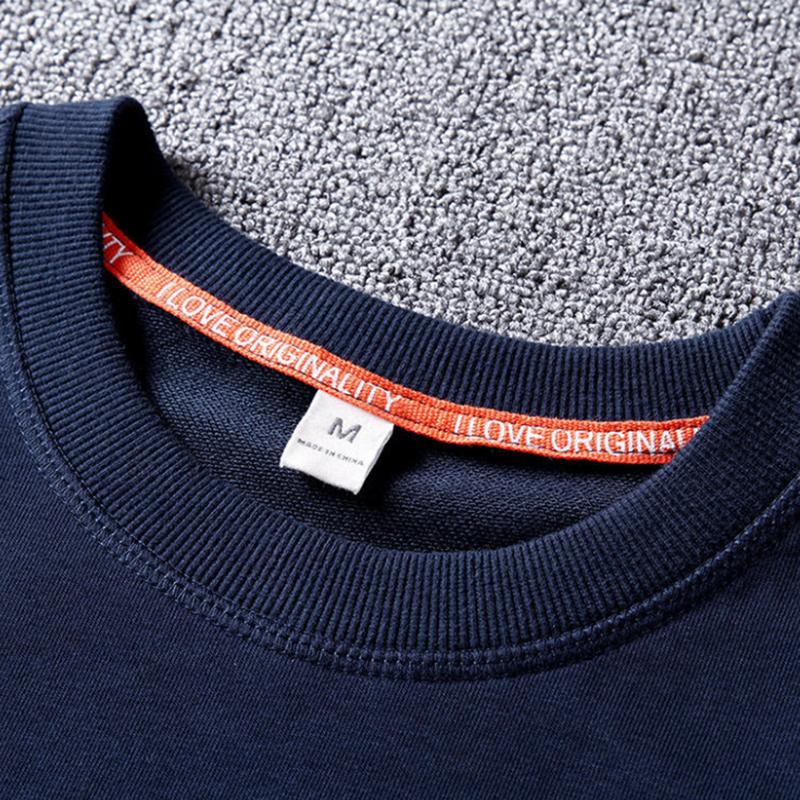 French Big Rooster Men's Sweater Round Neck Pullover Loose Plus Velvet Sweater Shirts