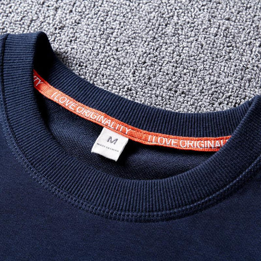 French Big Rooster Men's Sweater Round Neck Pullover Loose Plus Velvet Sweater Shirts