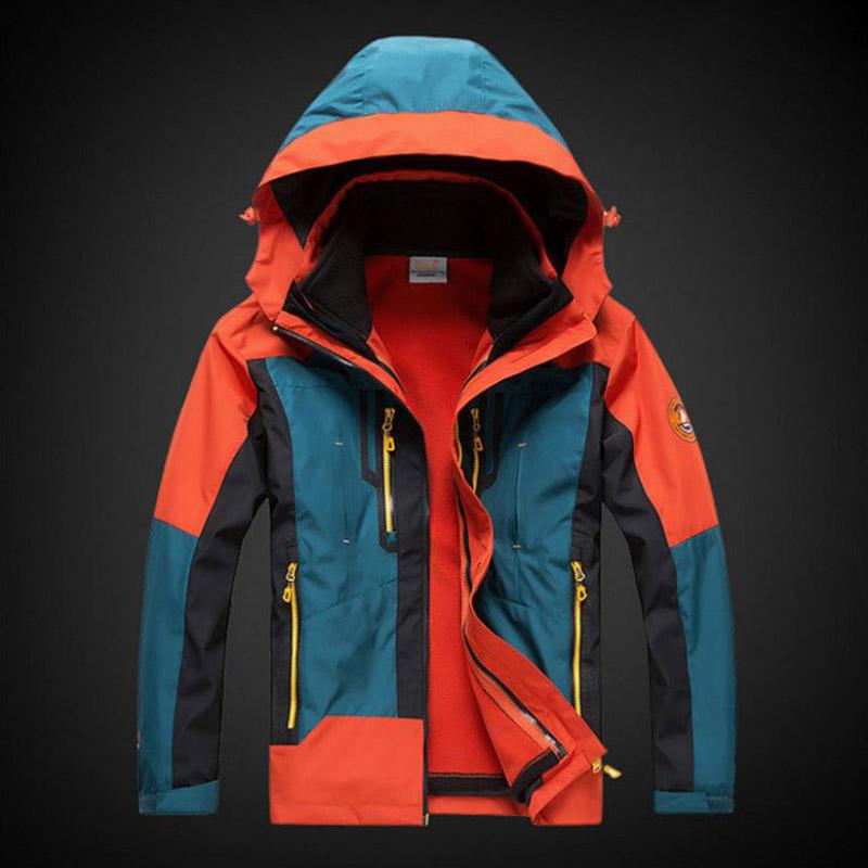 Men's and Women's Outdoor Sportswear Windproof Mountaineering Clothes Thick Hooded Detachable Two-piece Jacket Fleece Soft Shell Cycling Jersey