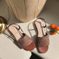 Flat Sandals Women's Summer Korean Fashion Straw Braided Buckle Open Toe Sandals All-match Student Sandals
