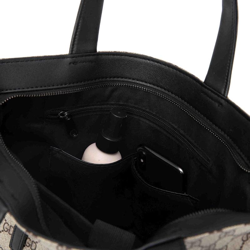 Business Briefcase Men Large-capacity Plaid Wear-resistant Handbag Crossbody Bags Shoulder Bag