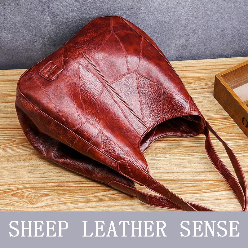 Retro Wild Tote Bag Literary Simple One-shoulder Handbag Multi-compartment Casual Light Ladies Messenger Bag