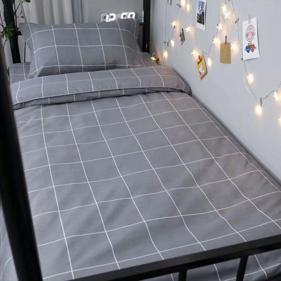 Three-piece Bed Male Dormitory Simple Style Sub-single Quilt Cover Bed Sheet Pillowcase Set
