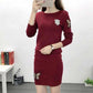 Autumn and Winter Slim Bag Hip Sweater Fashion Workplace Suit Short Skirt Female Butterfly Long-sleeved Knitted Dress Two-piece
