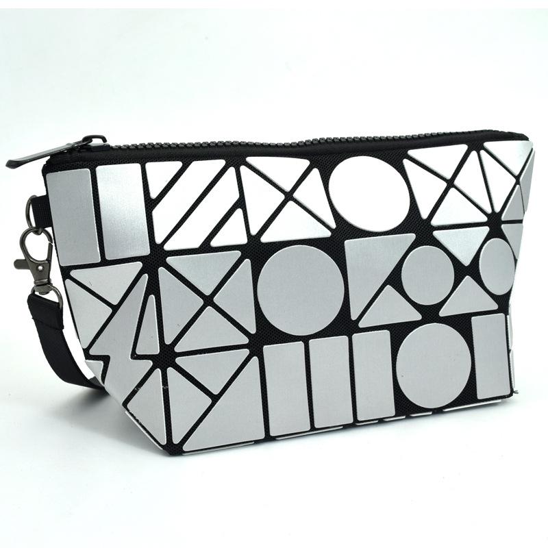 Diamond Magic Solid Color Cosmetic Bag Handbag Women Makeup Bag