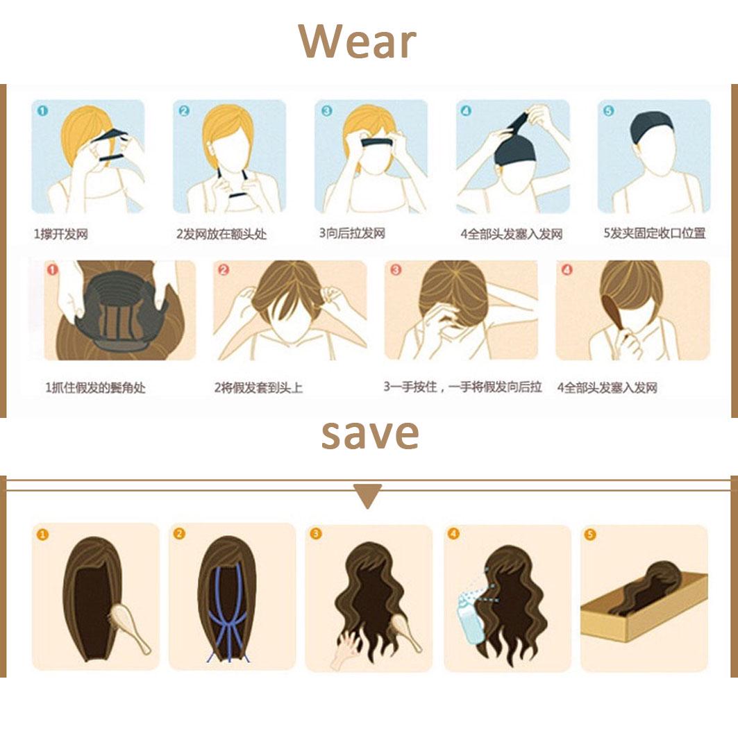 Inhair Cube Short Hair Natural Bangs Multi-layered Synthetic Wigs Natural Hair Wigs with Blond Wig